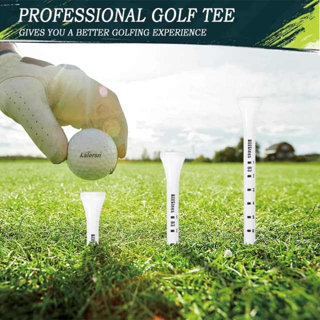 Tees de Golf en bois de qualité supérieure, 50 pièces, avec marqueurs de hauteur, conception antidérapante pour une Position parfaite de la balle, accessoires de Golf durables