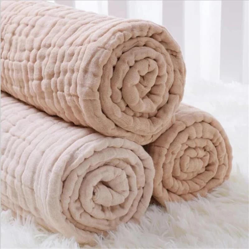 couverture bebe couvertures et langes pour bébés couverture bébé doudou bebe accessoire lange Couverture chaude matelassée, en coton et bambou, 6 couches, pour bébé, lange d'emmaillotage, drap en mousseline pour lit