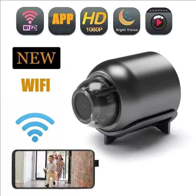Mini caméra HD 1080P WiFi sans fil avec vision nocturne, caméra domestique X5, caméra à distance, surveillance de la sécurité des enfants et des animaux domestiques