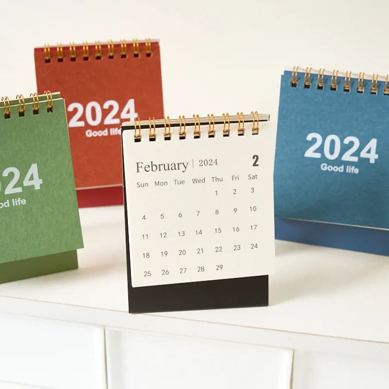Mini calendrier de bureau anglais 2025, décoration créative de bureau, calendrier de bureau, mémo quotidien, planificateur d'apprentissage