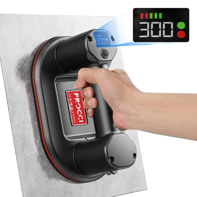 Grande ventouse sous vide électrique à affichage intelligent, charge de 300KG, lève-carreaux en verre robuste, outil de levage de ventouses sous vide 4000mAh