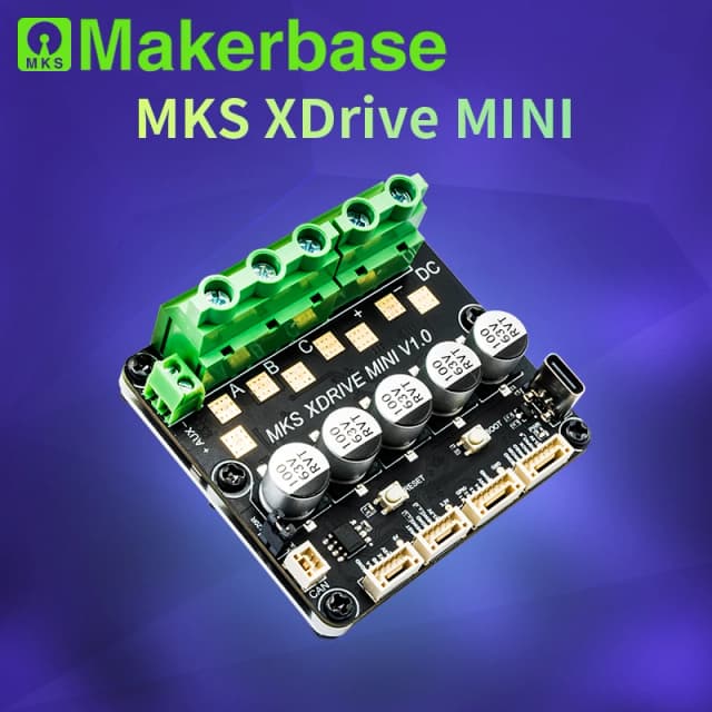 Makerbase MKS XRIVE MINI contrôleur de servomoteur sans balais de haute précision, basé sur ODrv V3.6 avec AS5047P à bord