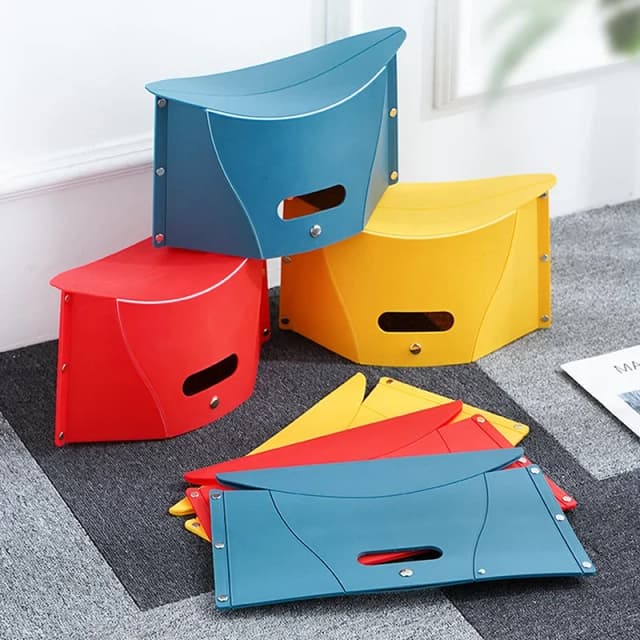 Chaise pliante en plastiqueChaise pliante portableChaise d'extérieurCampingTabouret portableTabouret de rangement