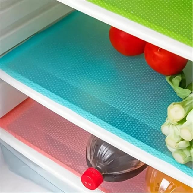 Tapis de doublure de réfrigérateur étanche EVA, 4 pièces, lavable, anti-moisissure, coussin de cuisine, Anti-huile, napperon de tiroir d'armoire, tapis de réfrigérateur à isolation thermique
