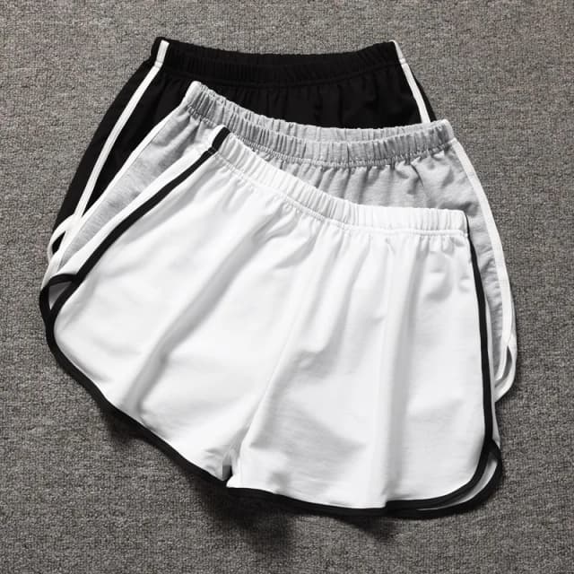 Femmes rayé Shorts décontracté coréen Harajuku ample tout Match Shorts de sport mode d'été Simple Yoga mince Mini Shorts femme