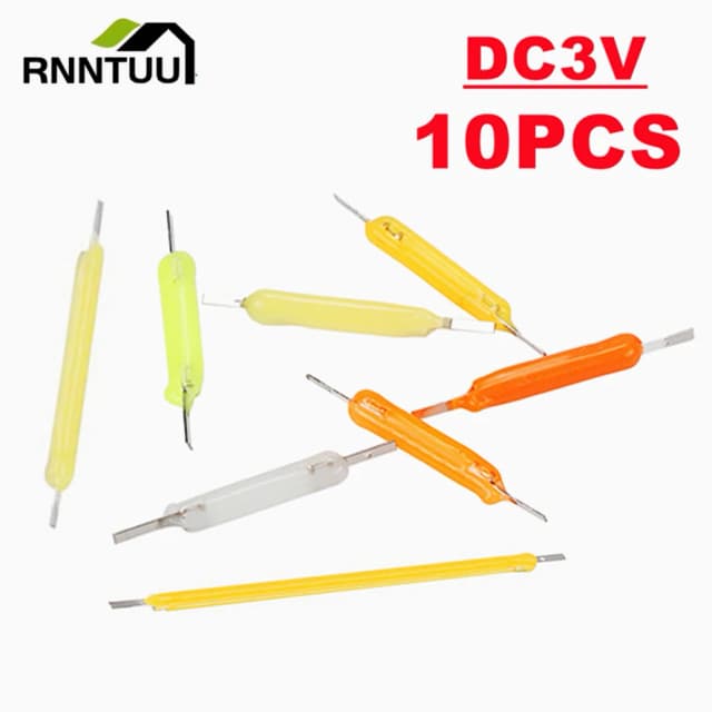 Ampoule Edison à Filament LED COB 3V, 10 pièces, pièces de lampe, Diodes lumineuses à incandescence, accessoires multicolores, décoration d'éclairage de vacances