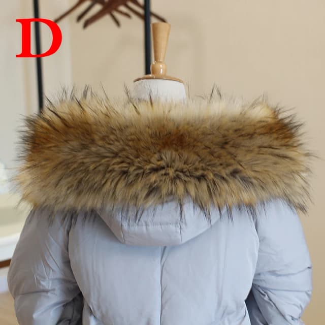 Multicolore hiver capuche fourrure décor chaud fausse fourrure écharpe femmes manteau col de fourrure châle détachable doux en peluche colliers accessoires