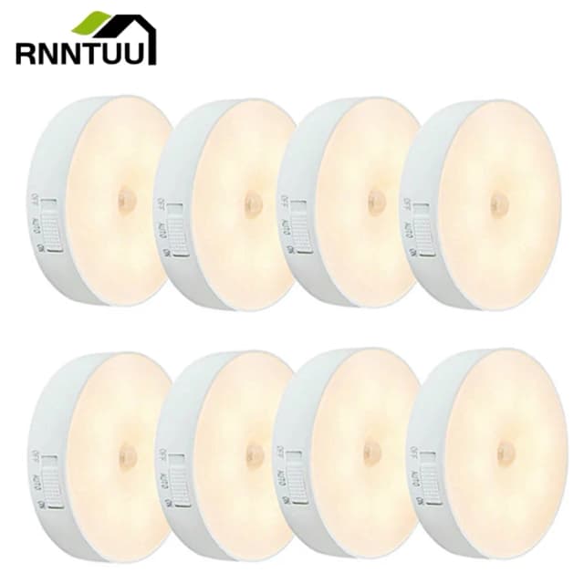 8LED s LED corps humain Induction veilleuse USB charge capteur intelligent lampe chevet chambre maison couloir éclairage Mini applique murale