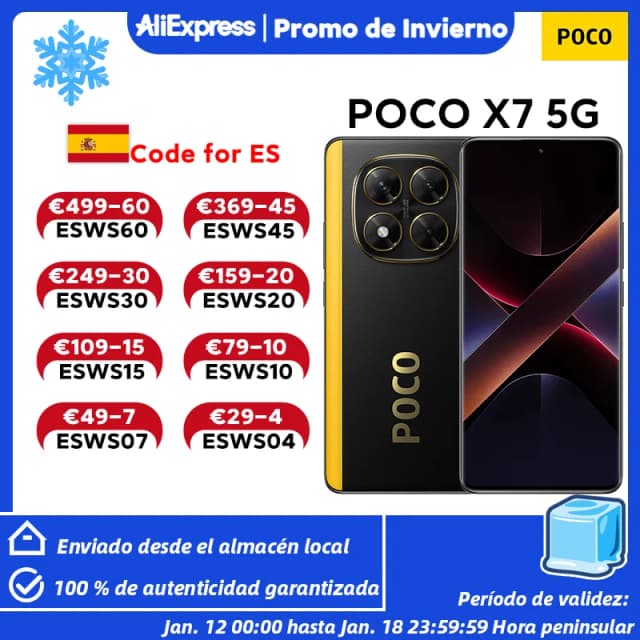 【Marque +】POCO X7 Smartphone Dimensity 7300-Ultra 6.67 "120Hz AMOLED Display 45W 5110mAh 50MP Caméra IP68 Xiaomi HyperOS NFC