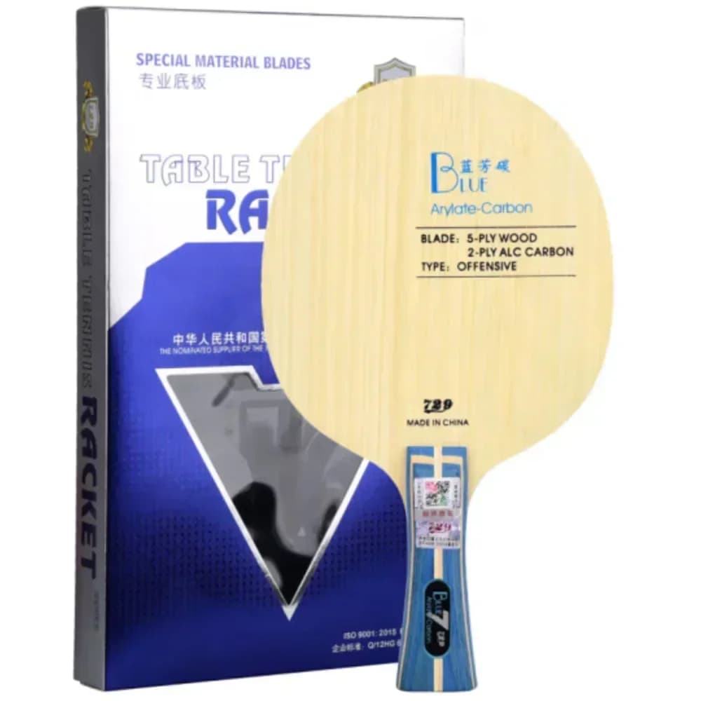 Lame de Tennis de Table en carbone ALC bleu 729, lame de Ping-Pong offensive professionnelle 5 + 2 ALC externe pour attaque rapide avec boucle