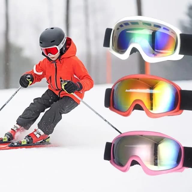 Lunettes de Snowboard Anti-buée pour enfants, lunettes de sport de neige, coupe-vent, ski HD, accessoires de ski en plein air