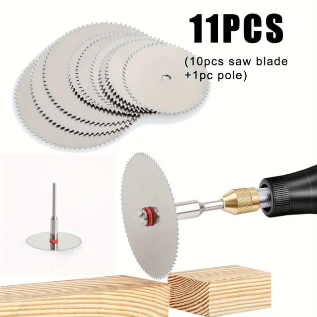 Lame de scie Micro circulaire, accessoire, disque de coupe électrique, coupe-métal, outil rotatif, outil électrique, coupe du bois, 11 pièces