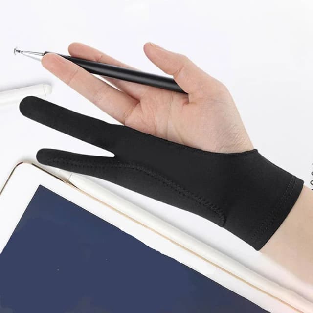 Gants de peinture anti-erreur à 2 doigts, 1/2 couches, écran tactile, outils de dessin pour artiste