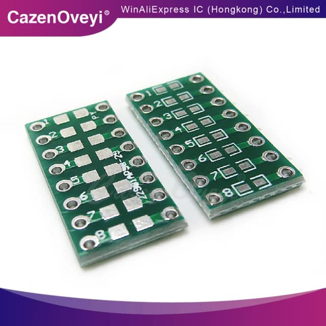 Carte adaptateur LED SMT vers DIP, résistance de condensateur, SMD vers prise droite, 0805, 0603, 0402, 10 pièces