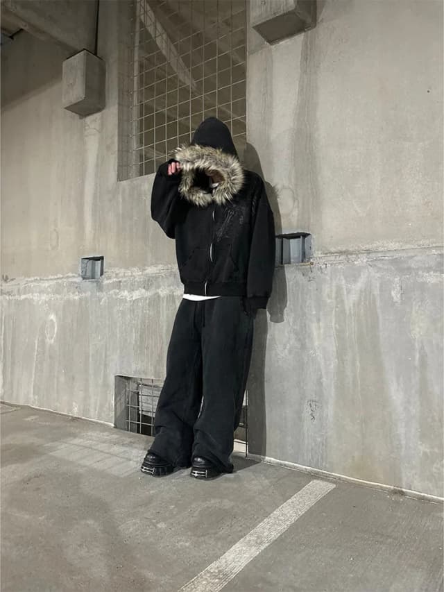 Hoodies zippés pour femmes, style Y2K, esthétique Harajuku, avec col en fausse fourrure, graphiques Hip Hop Punk Gothique, Automne/Hiver, nouveauté 2026