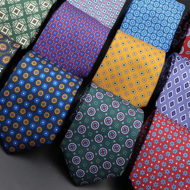 Cravate en soie pour hommes, 7.5cm, nouveauté douce, bleu, vert, Orange, cravates de couleur pour hommes, nœud papillon Floral à pois, cadeau d'affaires de mariage