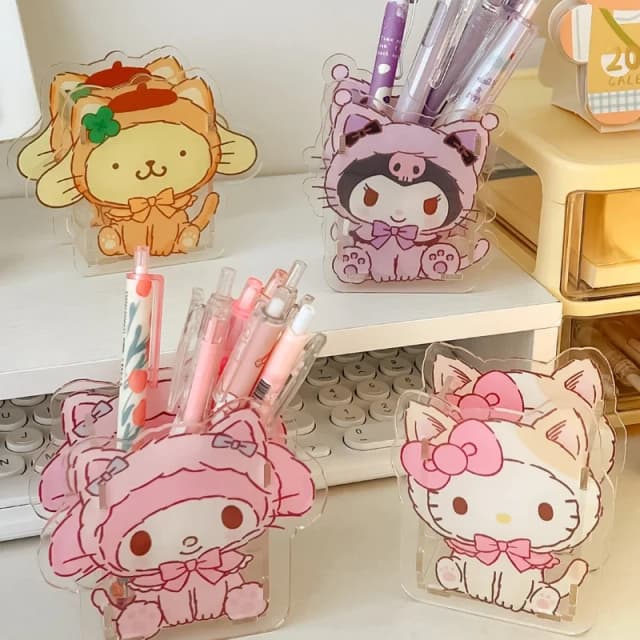 Porte-stylo en acrylique Transparent, multifonctionnel, boîte de rangement de papeterie de grande capacité, organisateur