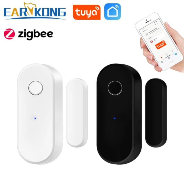 Capteur de porte Tuya Zigbee, détecteur d'ouverture/fermeture de porte, liaison intelligente pour la maison, contrôle de la vie intelligent, besoin d'un Hub Zigbee pour travailler