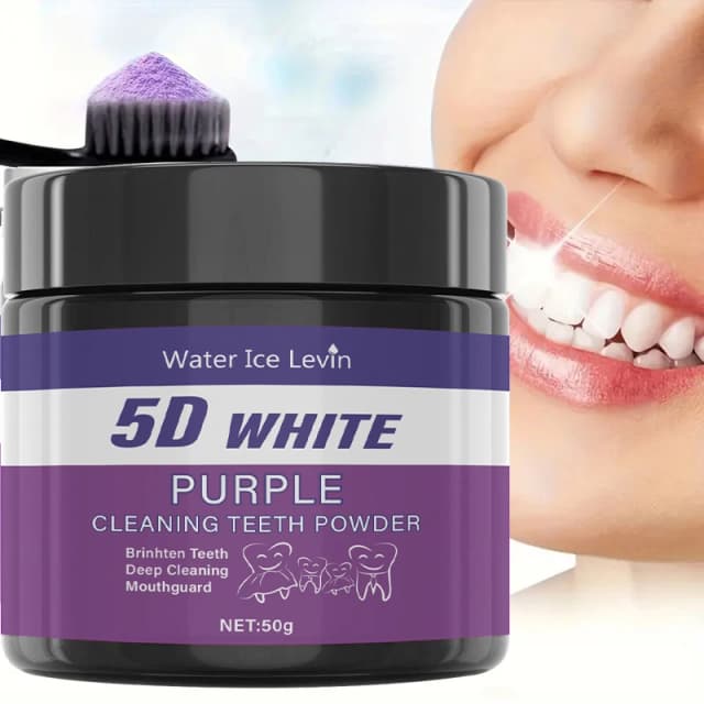 Water Ice Levin Purple Dentifrice éclaircissant : pour un blanc 5D profond, fraîcheur propre et revitalisante.