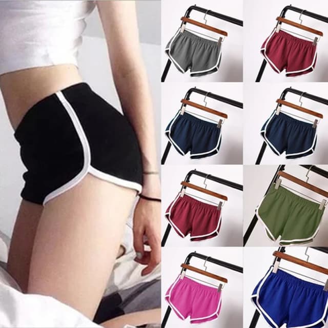 Short de sport pour femmes, couleur bonbon, Anti-vide, slim, décontracté, taille élastique, pantalon court de plage, nouvelle collection été 2024