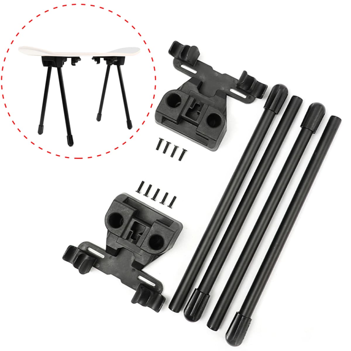 Pieds pliables en alliage d'aluminium pour skateboard, table basse de camping, meubles de bureau, banc, bricolage, une paire, 2 pièces