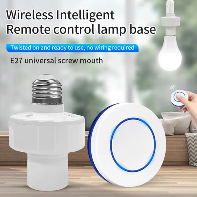 Support de lampe à télécommande intelligente sans fil, interrupteur à distance, télécommande d'ampoule LED, chambre et entrepôt, RF433 MHz