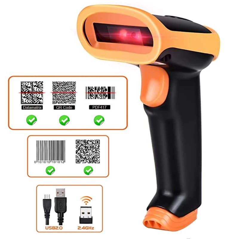 L8BL Bluetooth 2D lecteur de codes à barres et S8 QR PDF417 2.4G sans fil filaire portable lecteur de codes à barres USB Support téléphone portable iPad