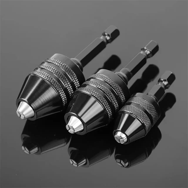 JENTORIX 0.3mm-8.0mm Mini Mandrin sans clé pour perceuse électrique, Convertisseur de pince de serrage, Adaptateur de mandrin de tournevis à extension, Fixation hexagonale 1/4"