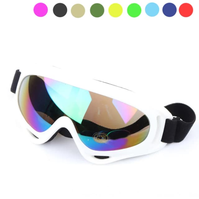 Lunettes de ski multicolores à monture colorée X400, anti-ultraviolet et coupe-vent, lunettes de ski de sport, lunettes de neige