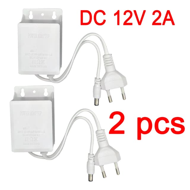 2 pièces adaptateur secteur ue extérieur étanche AC 100-240V entrée DC 12V volts sortie chargeur d'alimentation Europe adaptateur universel convertisseur