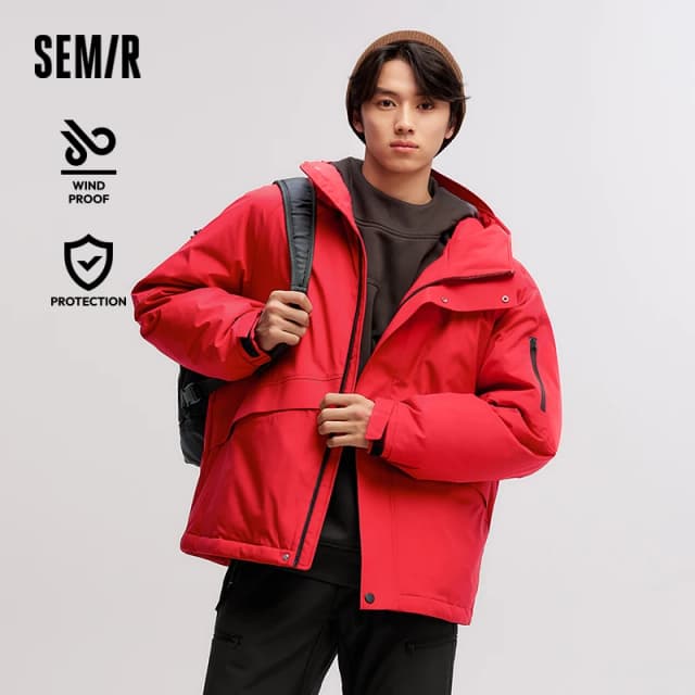 Semir-Doudoune coupe-vent mi-longue pour homme, imperméable, anti-taches, résistant à l'huile verte, capuche At, polyvalente, hiver, nouveau, 2024