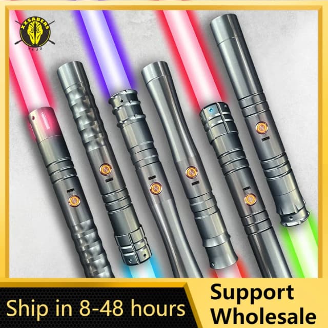 Lase Saber Nwe sabre Laser gris lourd duel 13 RGB couleurs changement FOC lame taille 56 CM Cosplay enfants jouets Jedi Laser épée cadeaux