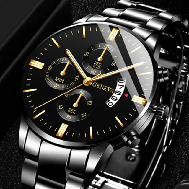 Montre à quartz pour homme en acier inoxydable de luxe, montres de mode pour homme, montres de travail pour homme, horloge Reloj Hombre