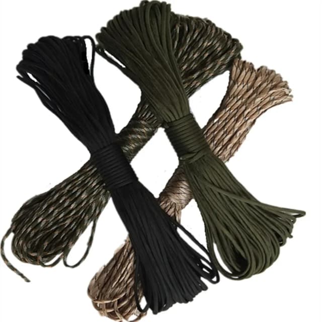 Paracorde militaire 550, 7 brins, 4mm, cordon de Parachute tactique, accessoires de Camping, survie en plein air, corde de Bracelet à bricoler soi-même
