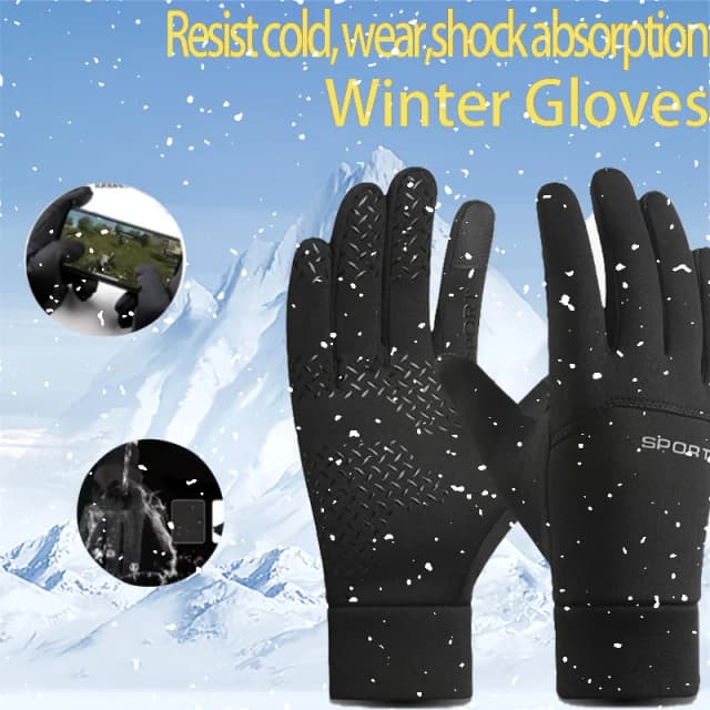 Gants chauds en velours pour hommes, écran tactile, coordonnants, imperméables, coupe-vent, sports de plein air, cyclisme, canadisme, hiver