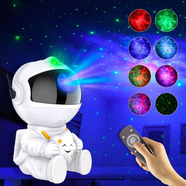 Projecteur de lumière de galaxie, cadeau pour enfants et adultes, veilleuse d'astronaute, chambre à coucher, décoration de plafond en étoile, lampe de nuit