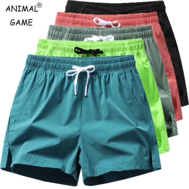 Pantalon de survêtement de sport pour hommes, short décontracté avec poches, basique, couleur unie, léger, pour Jogging, plage, été