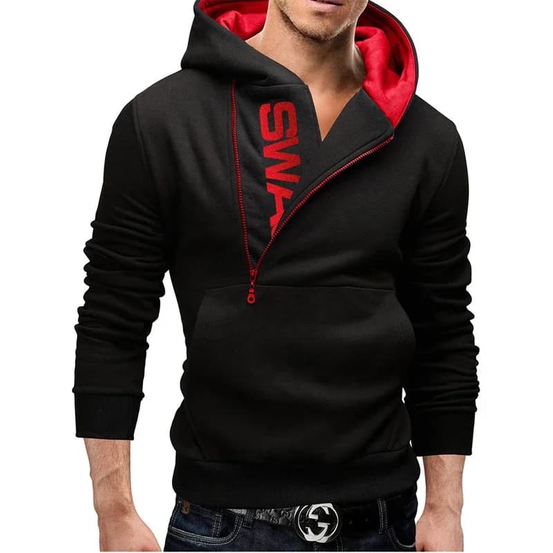 Homme printemps et automne sweats à capuche lettre polaire sweat à capuche Patchwork couleur chaud Plus velours fermeture éclair sweats à capuche 6XL