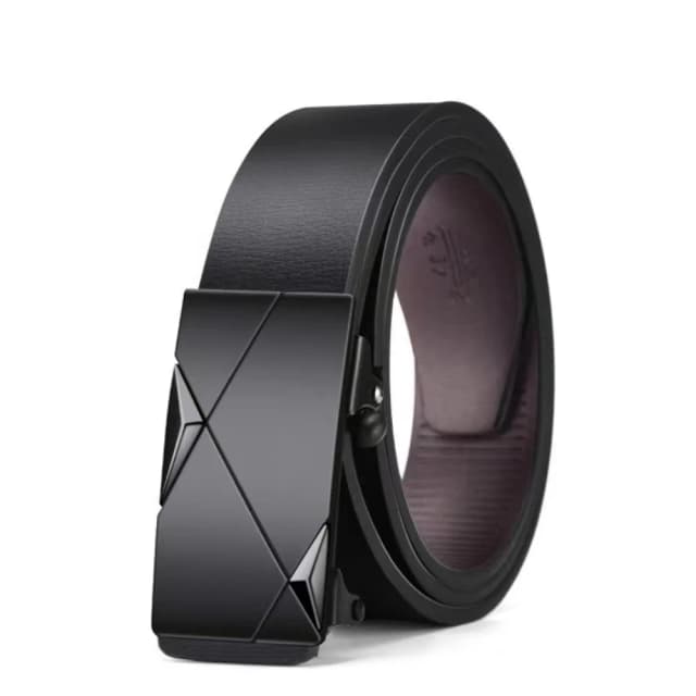 Ceinture d'affaires en cuir PU pour hommes, boucle automatique, sangle de taille réglable, ceinture en cuir pour loisirs, travail, fête