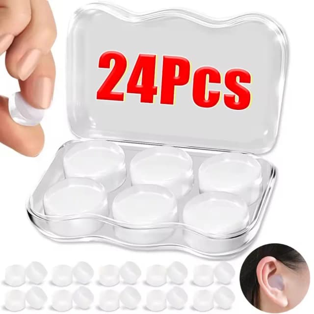 Bouchons d'oreilles en Silicone souple, bouchons d'oreille en cire, réutilisables, en Gel antibruit, étanches, pour dormir, vol, natation