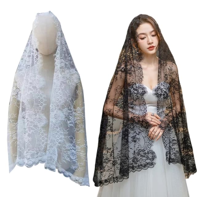 Voile dramatique fête pour filles, décorations d'halloween, en Tulle, personnalité tendance féminine, 95AB