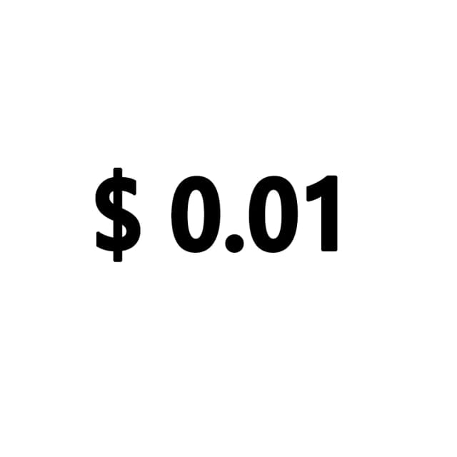 0,01 $ Renvoyer l'utilisation uniquement