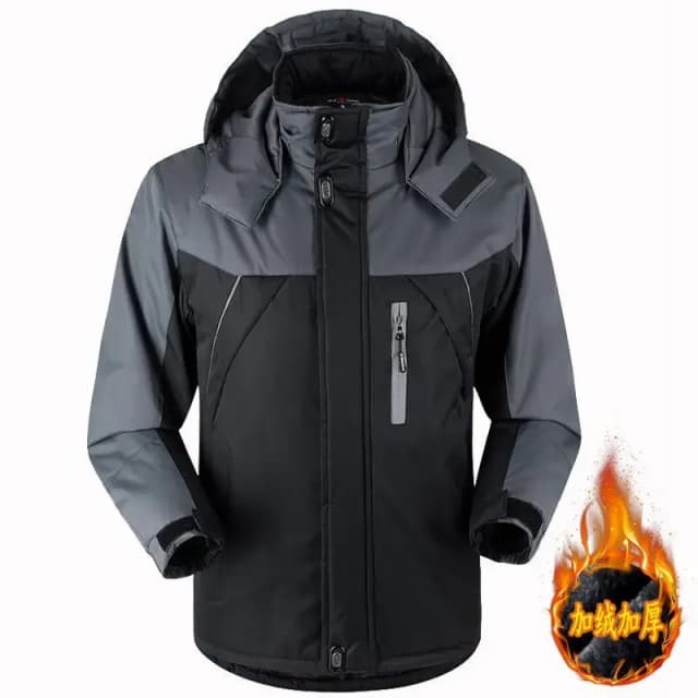 Veste polaire épaisse et chaude pour homme, imperméable, randonnée, Ski, coupe-vent en velours, amovible, à capuche, grande taille, Parkas, hiver