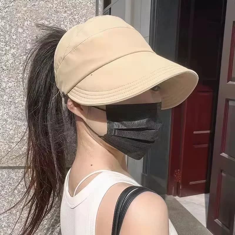 Chapeau à séchage rapide, casquette vide d'été, mise à niveau pour femmes, peut accrocher un masque, visière extérieure, chapeau de protection solaire fin à séchage rapide