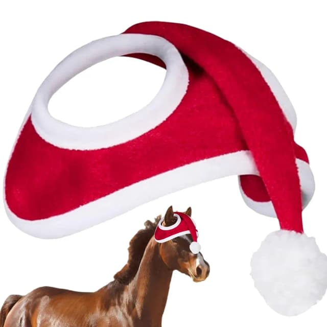 Cheval chapeau de noël célébrations de vacances de noël cheval hiver chapeau de noël chapeau de cheval de noël cheval Santa accessoires de vacances