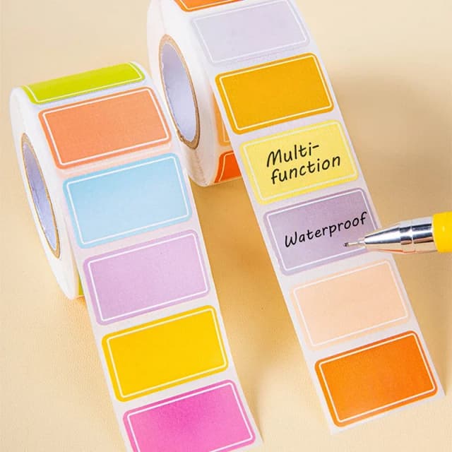 Onglets d'indexation codés de couleur imperméables en rouleau de 350 pièces-étiquettes autocollantes durables et vibrantes pour l'organisation et les étiquettes nominatives personnalisées