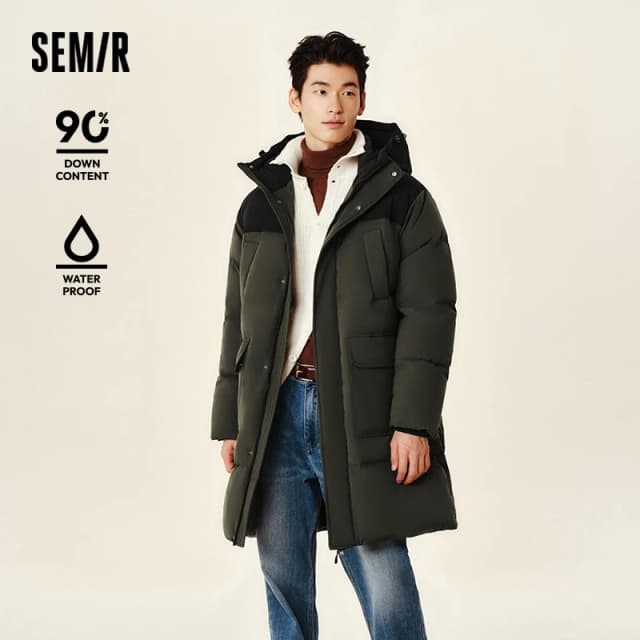 Semir doudoune hommes 2024 nouveau imperméable épais vêtements d'extérieur longue longueur vêtements d'hiver Couple
