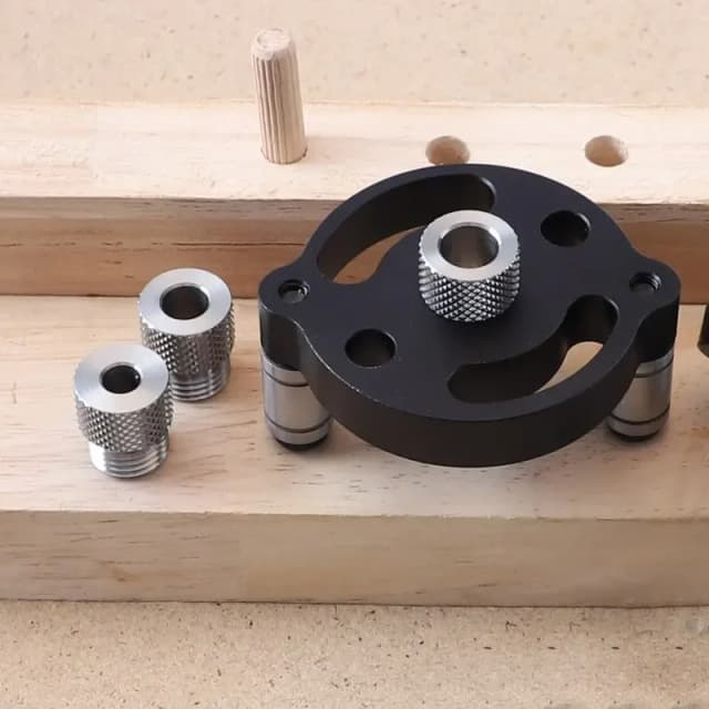 Gabarit de trous de poche verticaux 6/8/10mm, centrage automatique, localisateur de trous de gabarit, Guide de perçage pour outils de menuiserie pour le travail du bois