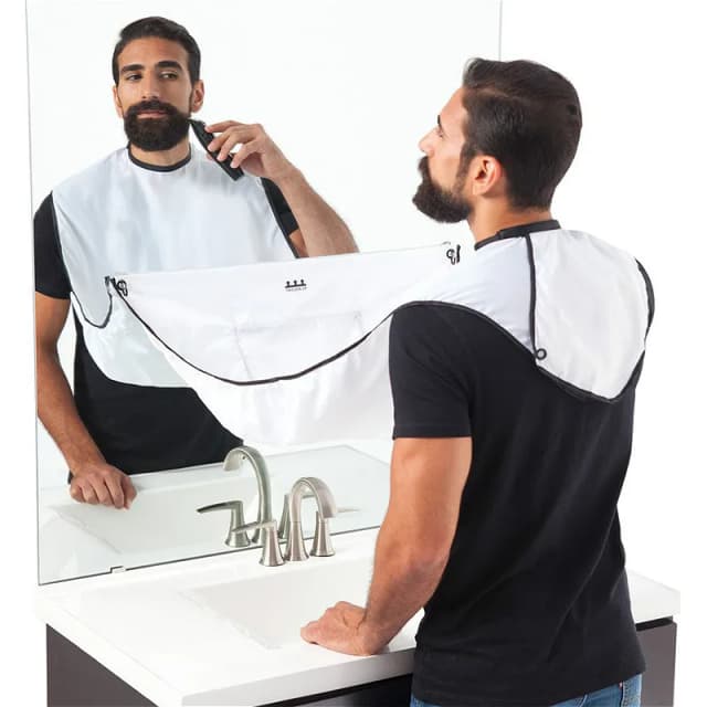 Tabliers de rasage de salle de bain pour hommes tablier de rasage de barbe bavoir de soin visage cheveux rasés bavoirs pour adultes rasoir nettoyage coiffeur