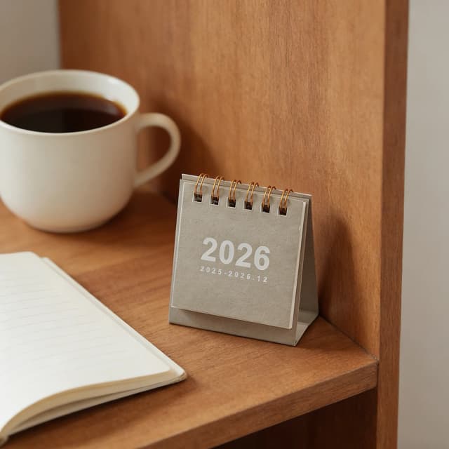 Mini calendrier de bureau 2026, Style Simple, Portable, petite taille, calendrier de planification